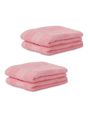 100% Cotton Hand Towel, 450 GSM, Pack of 4, Aqua Plush Collection