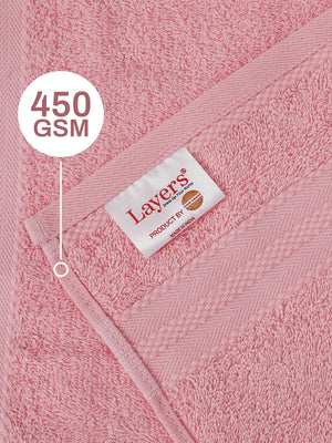 100% Cotton Hand Towel, 450 GSM, Pack of 4, Aqua Plush Collection
