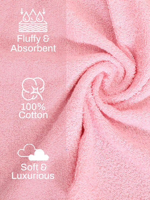 100% Cotton Hand Towel, 450 GSM, Pack of 4, Aqua Plush Collection