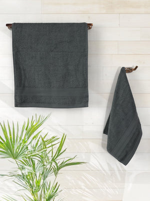 100% Cotton Hand Towel, 450 GSM, Pack of 4, Aqua Plush Collection