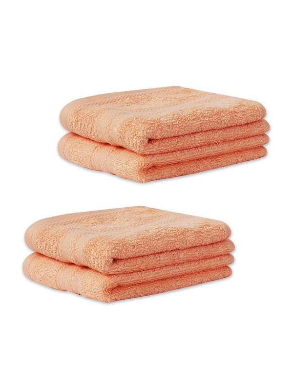 100% Cotton Hand Towel, 450 GSM, Pack of 4, Aqua Plush Collection