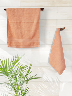 100% Cotton Hand Towel, 450 GSM, Pack of 4, Aqua Plush Collection
