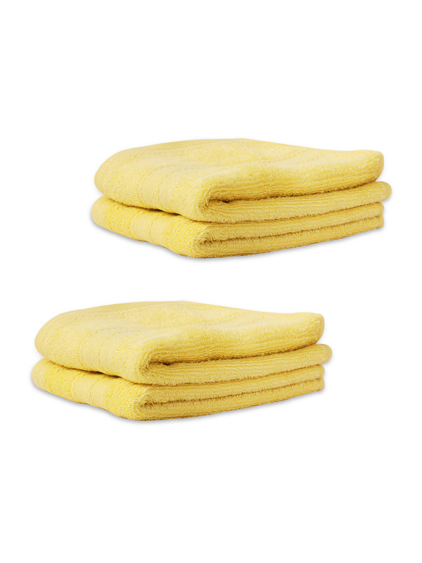 100% Cotton Hand Towel, 450 GSM, Pack of 4, Aqua Plush Collection