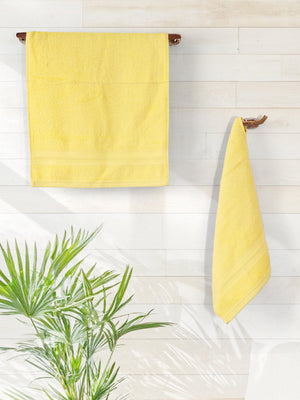 100% Cotton Hand Towel, 450 GSM, Pack of 4, Aqua Plush Collection