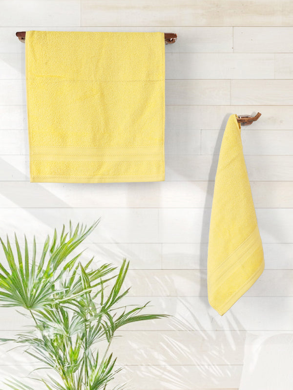 100% Cotton Hand Towel, 450 GSM, Pack of 4, Aqua Plush Collection