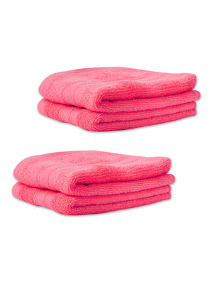 100% Cotton Hand Towel, 450 GSM, Pack of 4, Aqua Plush Collection