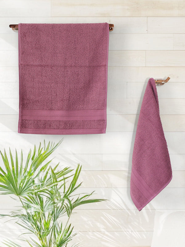 100% Cotton Hand Towel, 450 GSM, Pack of 4, Aqua Plush Collection
