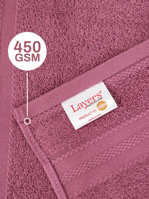 100% Cotton Hand Towel, 450 GSM, Pack of 4, Aqua Plush Collection