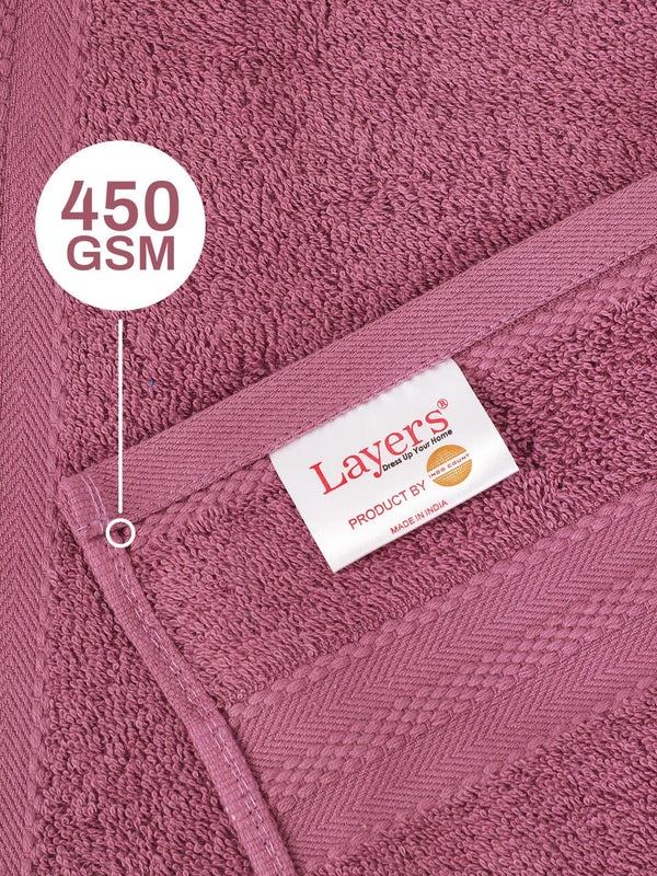 100% Cotton Hand Towel, 450 GSM, Pack of 4, Aqua Plush Collection