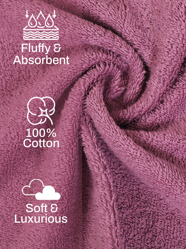 100% Cotton Hand Towel, 450 GSM, Pack of 4, Aqua Plush Collection