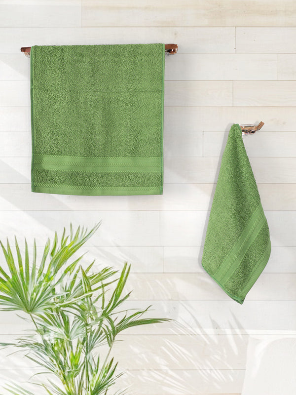 100% Cotton Hand Towel, 450 GSM, Pack of 4, Aqua Plush Collection