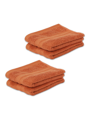 100% Cotton Hand Towel, 450 GSM, Pack of 4, Aqua Plush Collection