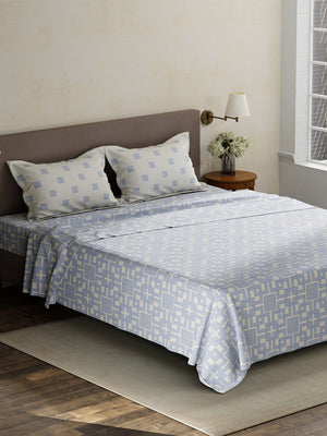 100% Cotton King Bedsheet Set, 180 TC Printed, Pristine Collection