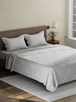 100% Cotton King Bedsheet Set, 180 TC Printed, Pristine Collection