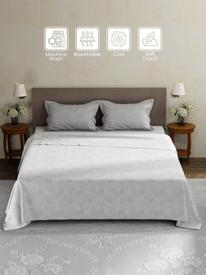 100% Cotton King Bedsheet Set, 180 TC Printed, Pristine Collection