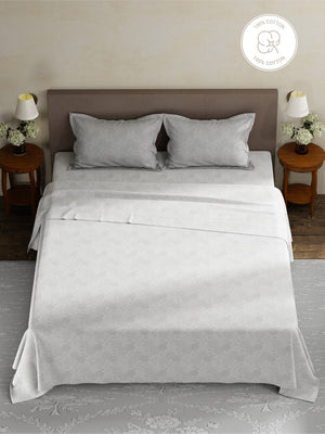 100% Cotton King Bedsheet Set, 180 TC Printed, Pristine Collection