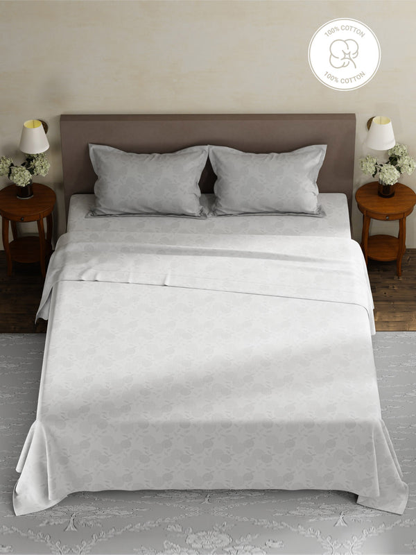 100% Cotton King Bedsheet Set, 180 TC Printed, Pristine Collection