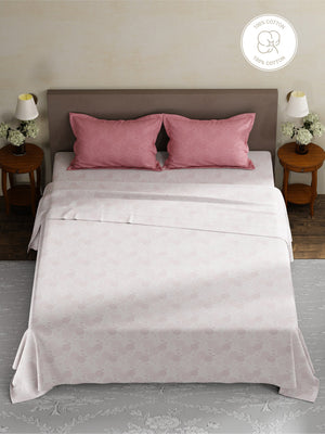 100% Cotton King Bedsheet Set, 180 TC Printed, Pristine Collection