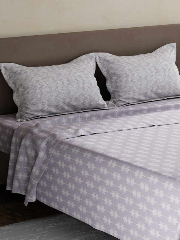 100% Cotton King Bedsheet Set, 180 TC Printed, Pristine Collection