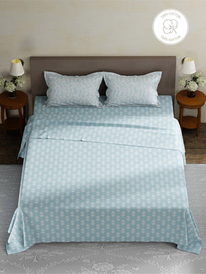 100% Cotton King Bedsheet Set, 180 TC Printed, Pristine Collection