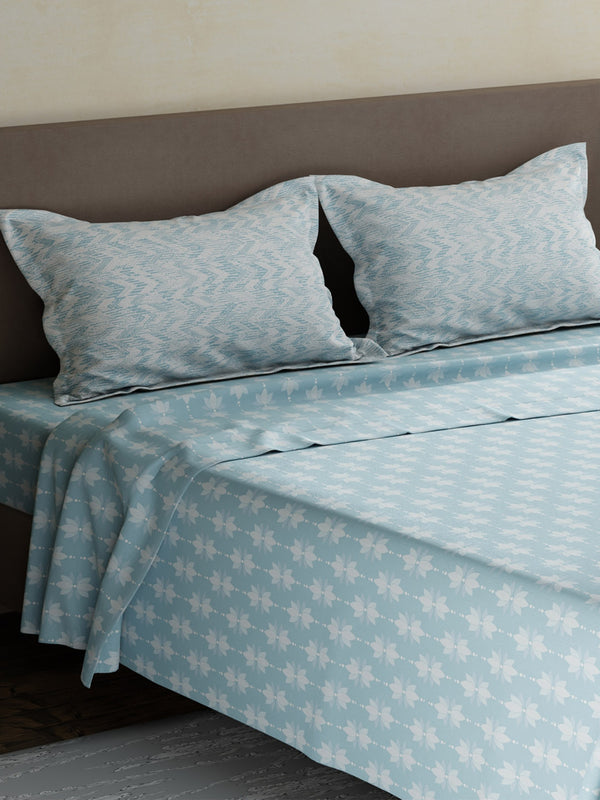 100% Cotton King Bedsheet Set, 180 TC Printed, Pristine Collection