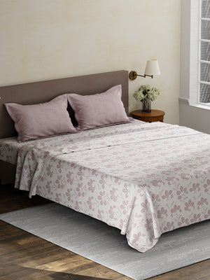 100% Cotton King Bedsheet Set, 180 TC Printed, Pristine Collection