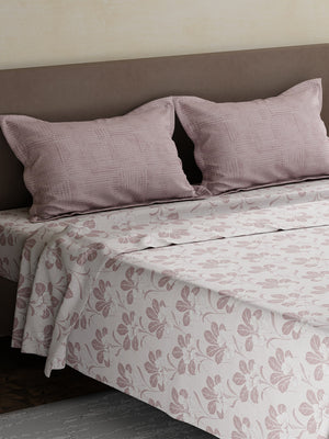 100% Cotton King Bedsheet Set, 180 TC Printed, Pristine Collection