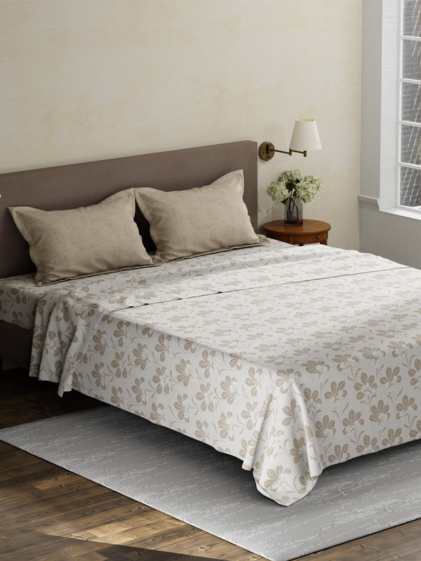 100% Cotton King Bedsheet Set, 180 TC Printed, Pristine Collection