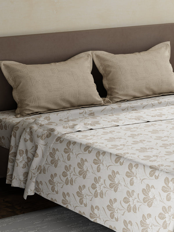 100% Cotton King Bedsheet Set, 180 TC Printed, Pristine Collection
