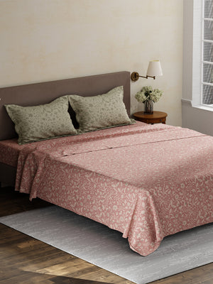 100% Cotton King Bedsheet Set, 180 TC Printed, Pristine Collection