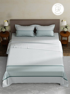100% Cotton King Bedsheet Set, 180 TC Printed, Pristine Collection