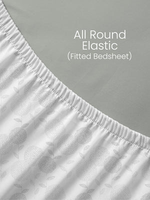 100% Cotton King Fitted Sheet Set, 180 TC Printed, Pristine Collection