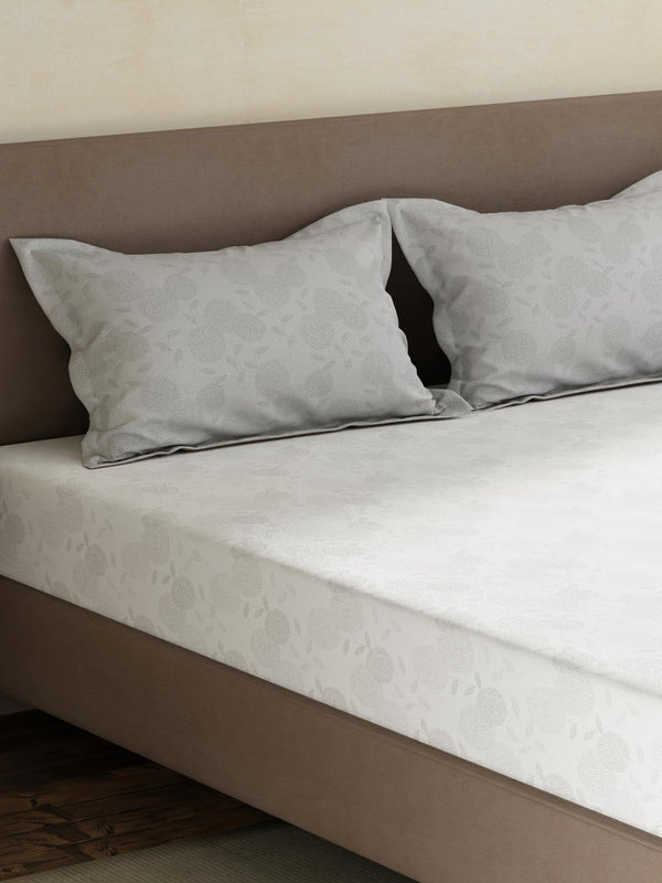 100% Cotton King Fitted Sheet Set, 180 TC Printed, Pristine Collection
