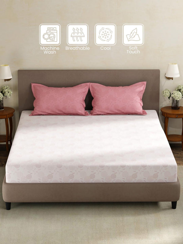 100% Cotton King Fitted Sheet Set, 180 TC Printed, Pristine Collection