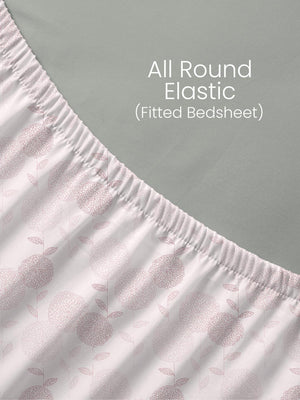 100% Cotton King Fitted Sheet Set, 180 TC Printed, Pristine Collection