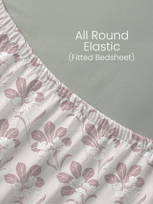 100% Cotton King Fitted Sheet Set, 180 TC Printed, Pristine Collection