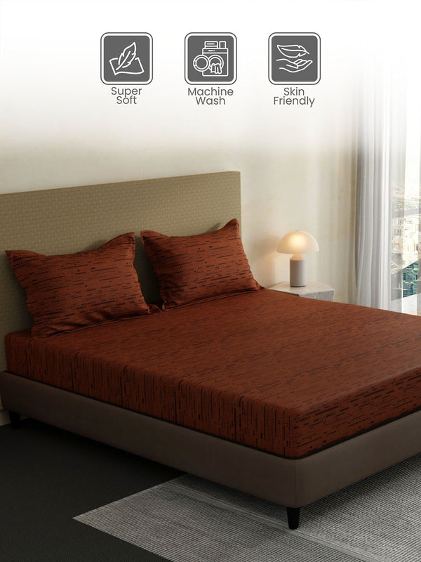 100% Cotton King Bedsheet Set, 144 TC Printed, Lumina Floret Collection