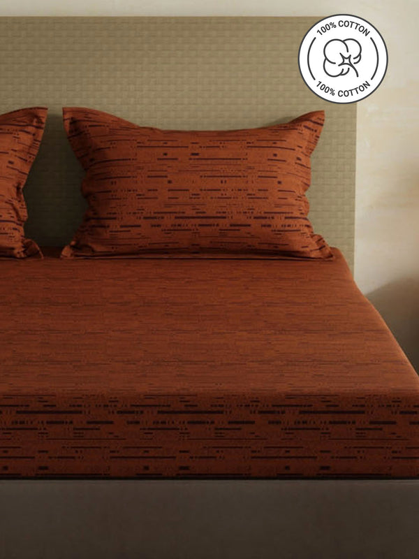 100% Cotton King Bedsheet Set, 144 TC Printed, Lumina Floret Collection
