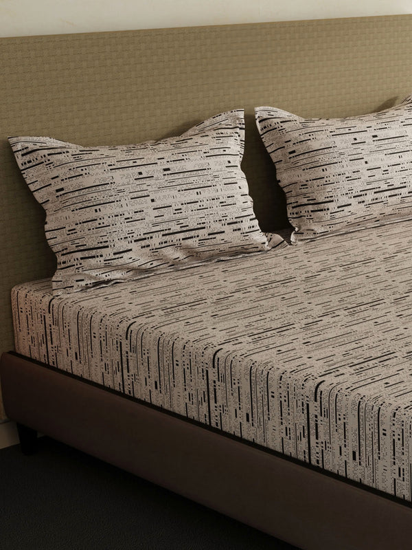 100% Cotton King Bedsheet Set, 144 TC Printed, Lumina Floret Collection