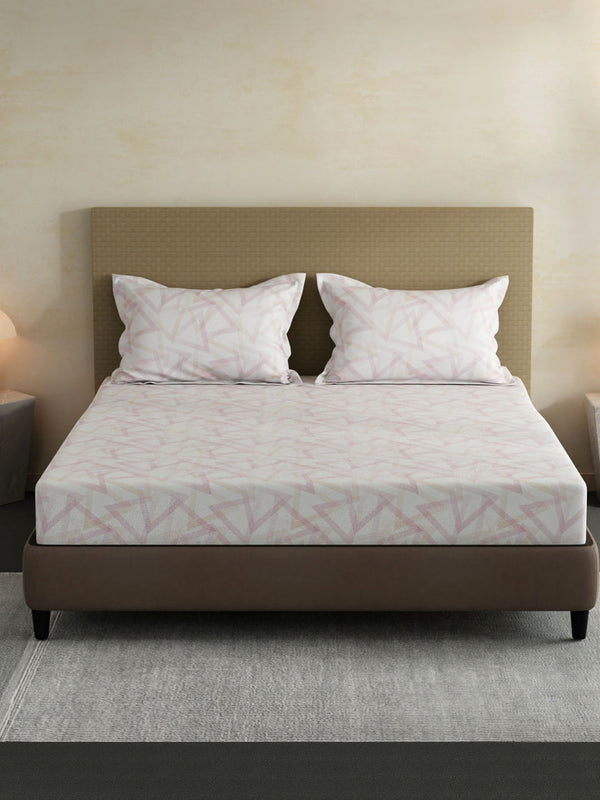 100% Cotton King Bedsheet Set, 144 TC Printed, Lumina Floret Collection