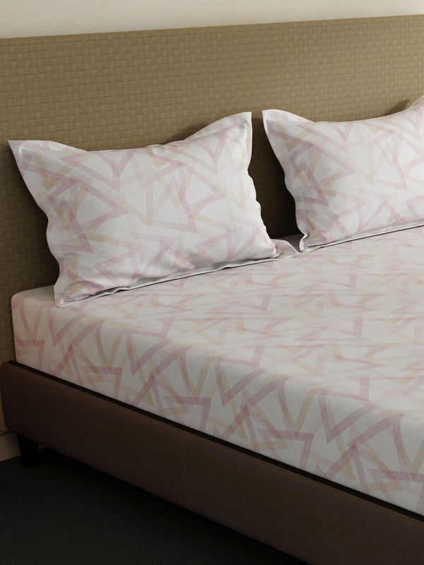 100% Cotton King Bedsheet Set, 144 TC Printed, Lumina Floret Collection