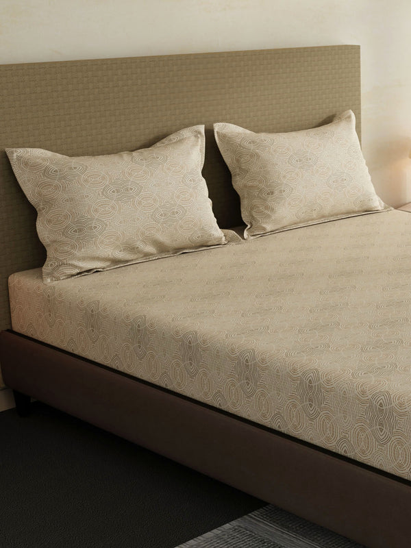 100% Cotton King Fitted Sheet Set, 144 TC Printed, Lumina Floret Collection
