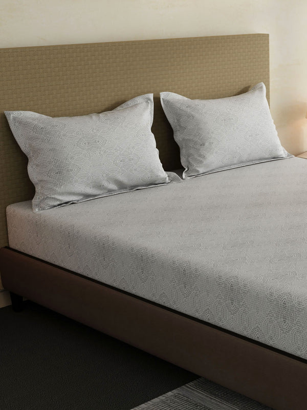 100% Cotton King Fitted Sheet Set, 144 TC Printed, Lumina Floret Collection