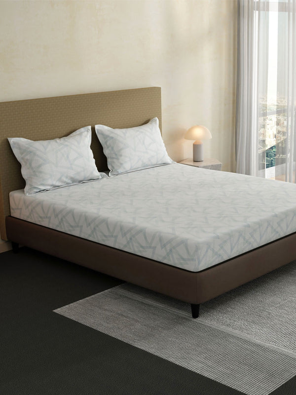 100% Cotton King Fitted Sheet Set, 144 TC Printed, Lumina Floret Collection