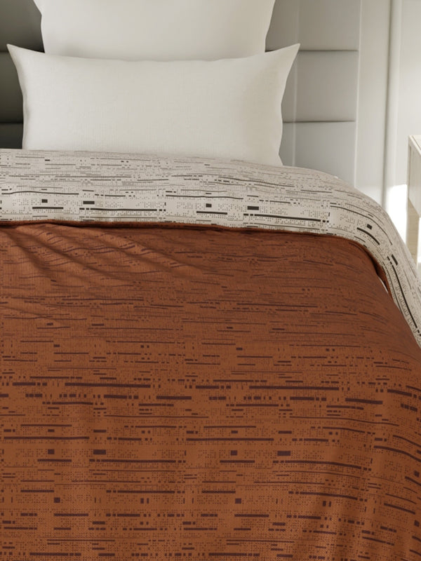 100% Cotton Double Reversible Comforter, 144 TC Printed, Lumina Floret Collection
