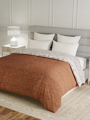 100% Cotton Double Reversible Comforter, 144 TC Printed, Lumina Floret Collection