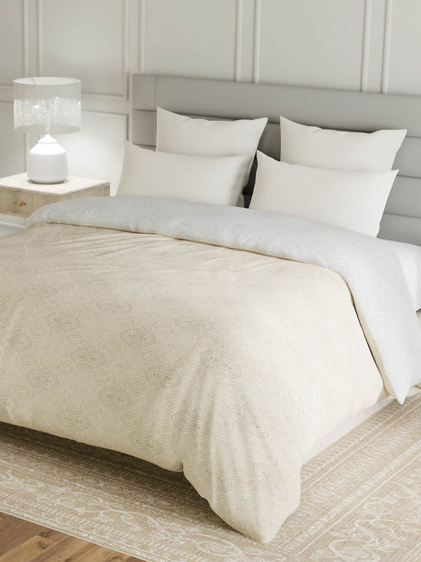 100% Cotton Double Reversible Comforter, 144 TC Printed, Lumina Floret Collection