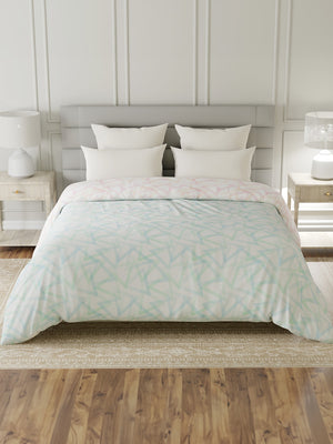 100% Cotton Double Reversible Comforter, 144 TC Printed, Lumina Floret Collection