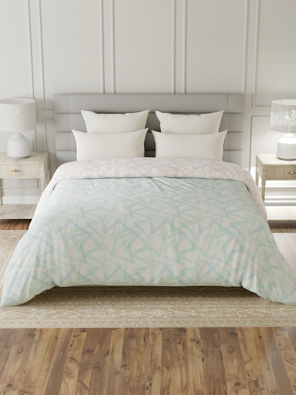 100% Cotton Double Reversible Comforter, 144 TC Printed, Lumina Floret Collection