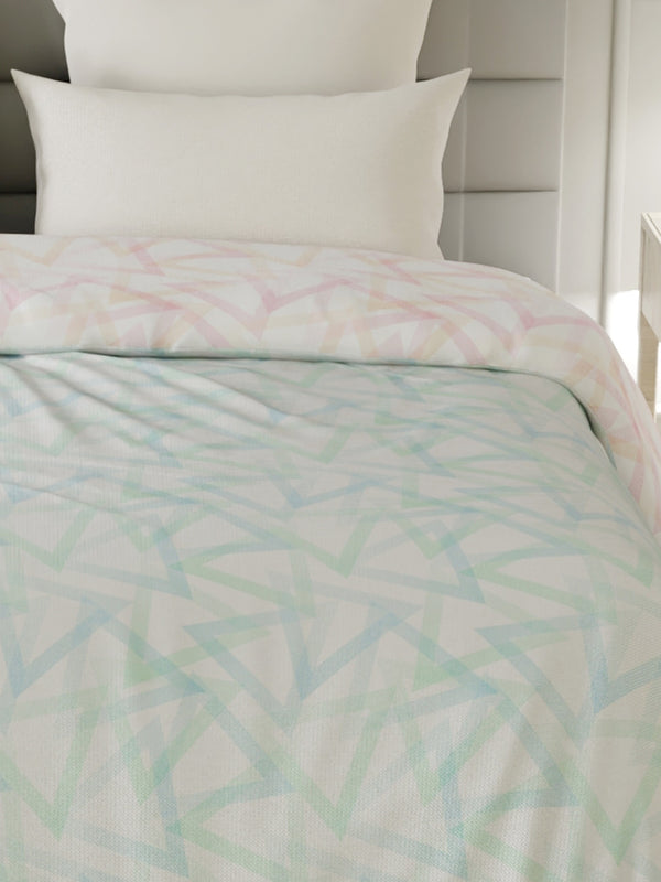 100% Cotton Double Reversible Comforter, 144 TC Printed, Lumina Floret Collection
